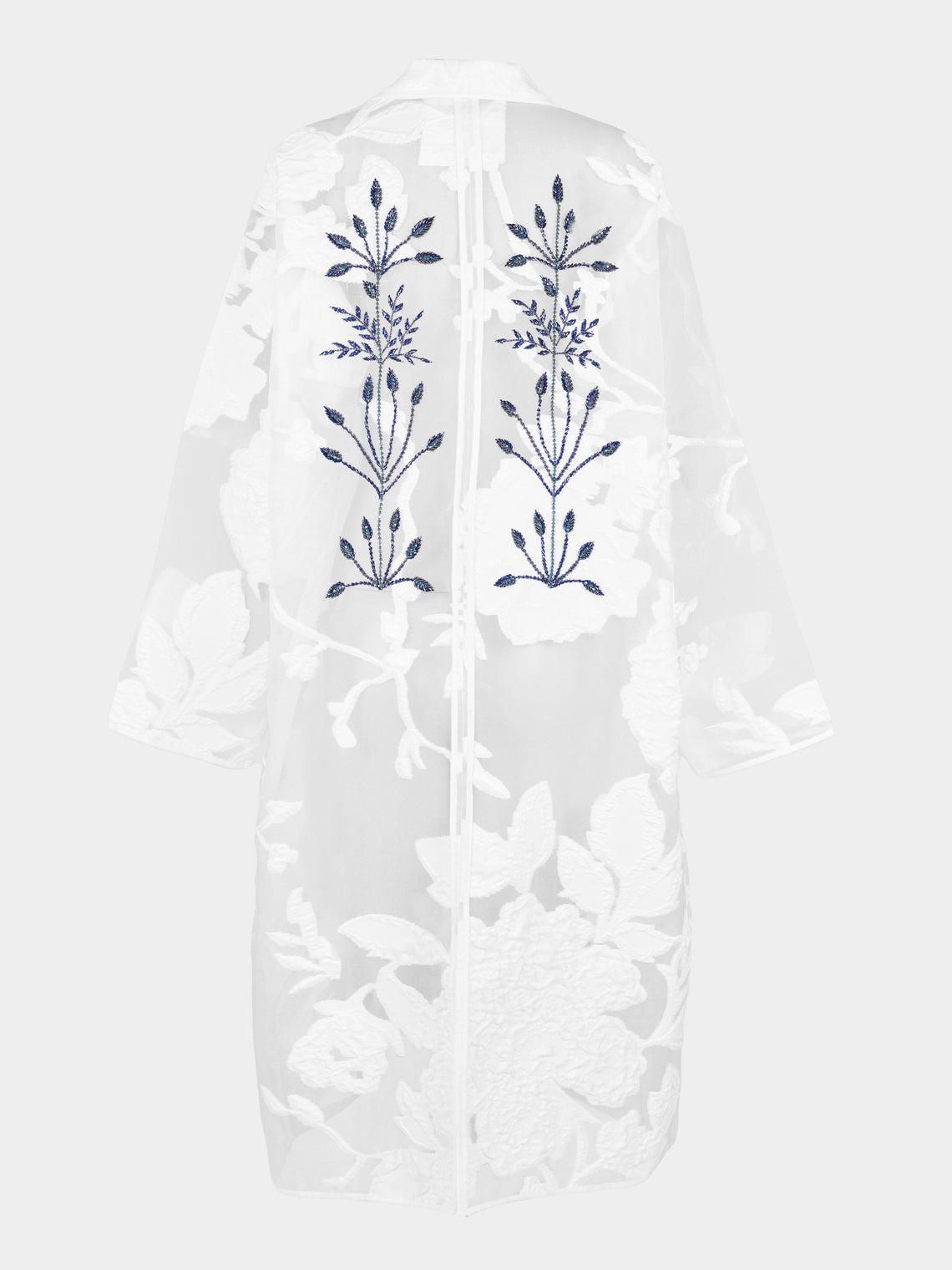 Nazzy Beglari - Organza Embroidered Silk Robe -  - ABASK