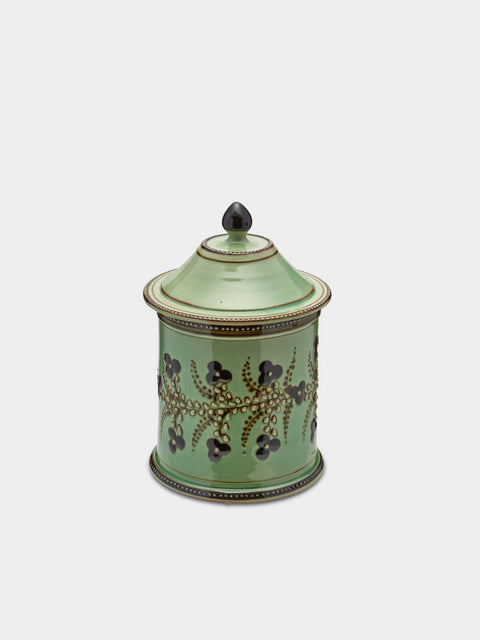 Poterie d’Évires - Flowers Hand-Painted Ceramic Small Lidded Pot -  - ABASK - 