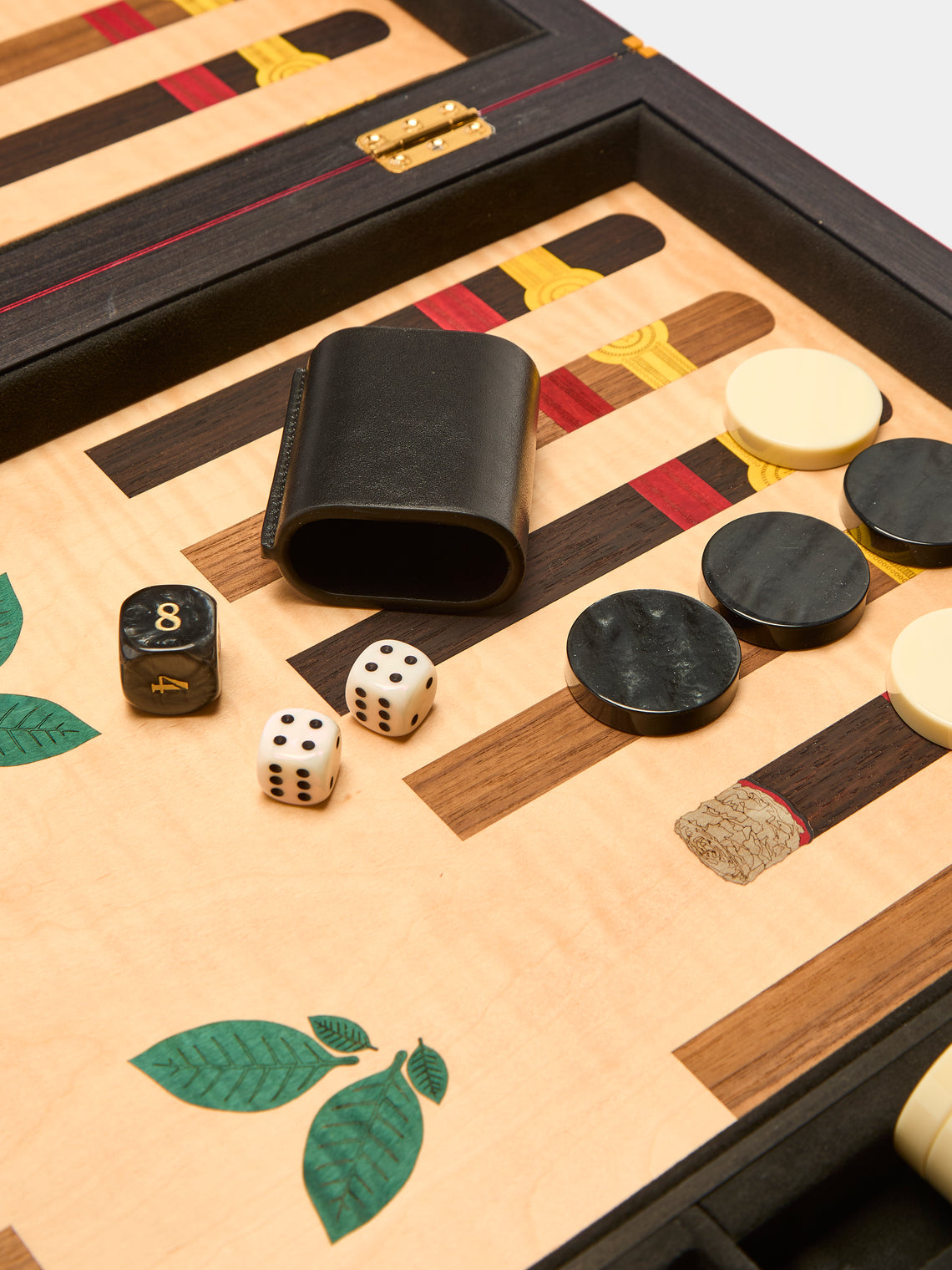 Elie Bleu - Flor de Alba Marquetry Sycamore Backgammon Set -  - ABASK