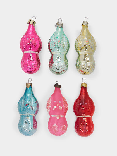 Antique and Vintage - 1950s Poodles Glass Tree Decorations (Set of 6) -  - ABASK - 