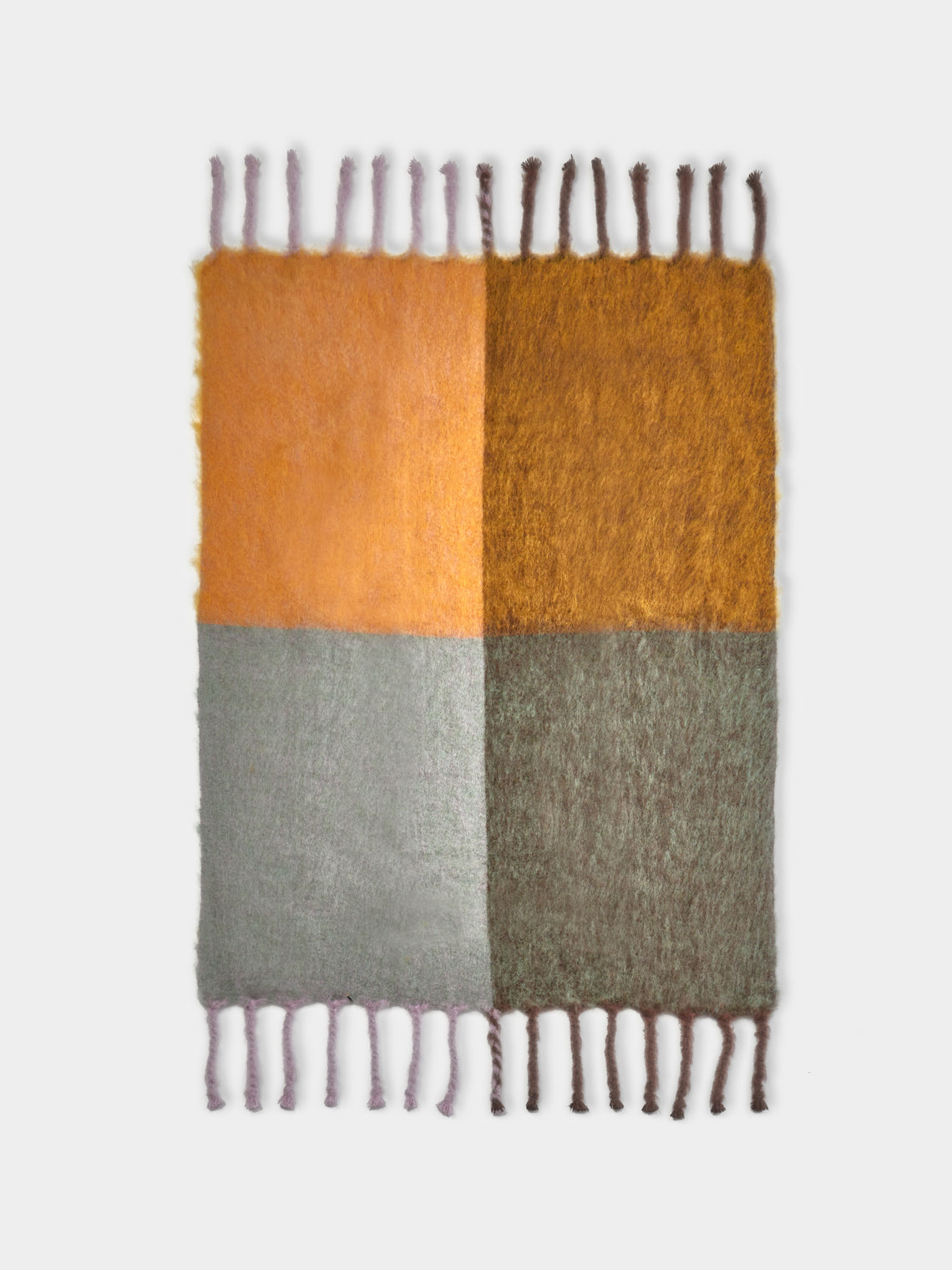 Lena Rewell - Handwoven Mohair Check Blanket -  - ABASK