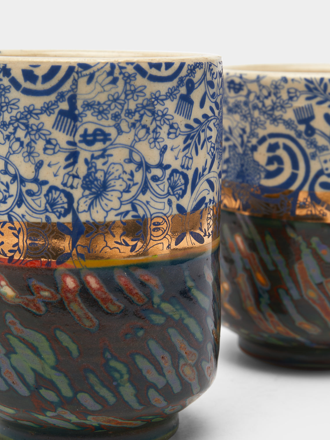 The Village Potter x Roberto Lugo - Edition 82 and 98 Ceramic Cups (Set of 2) -  - ABASK