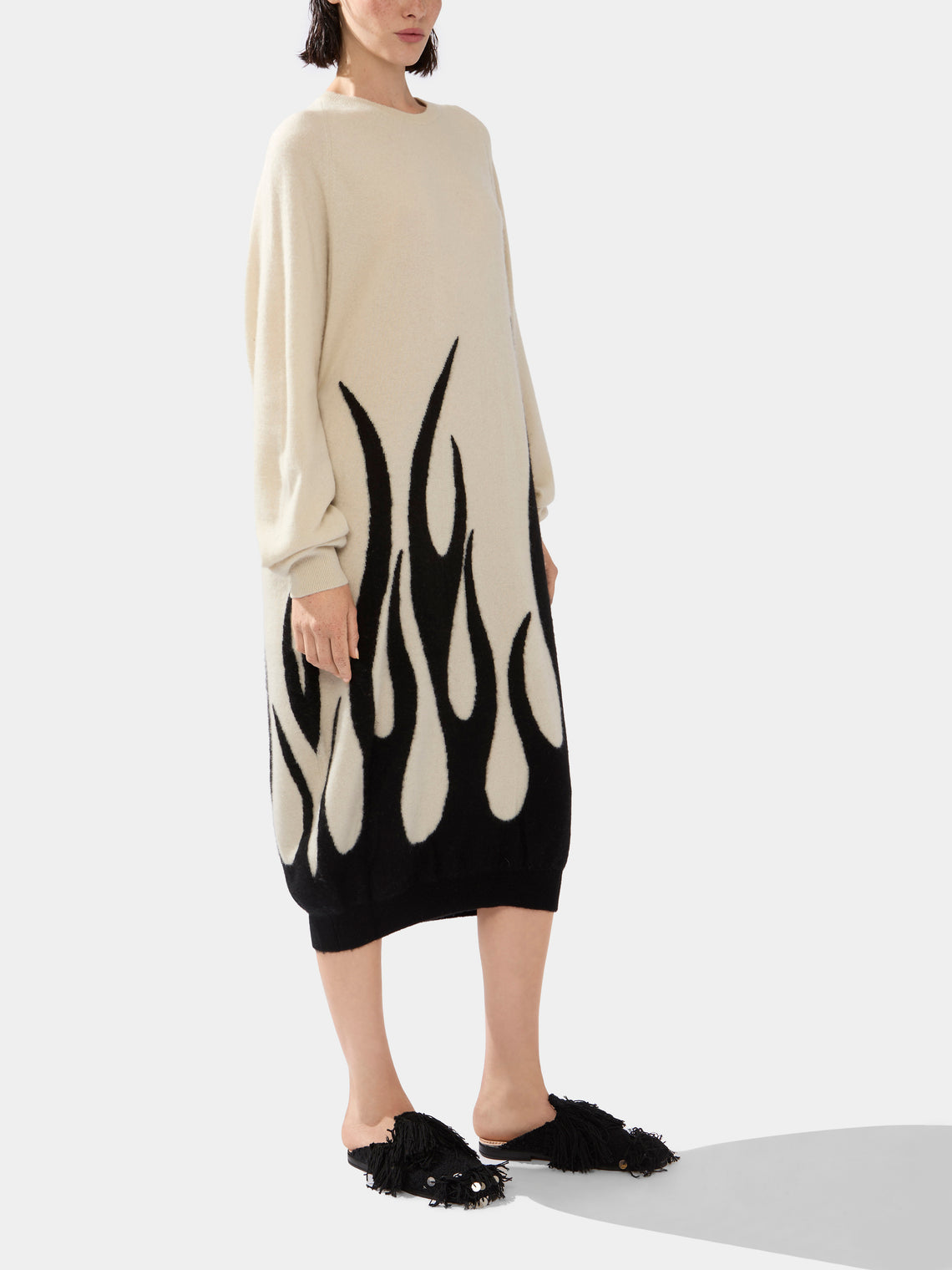 Frenckenberger - Sylvie Fleury Flame Cashmere Balloon Dress -  - ABASK