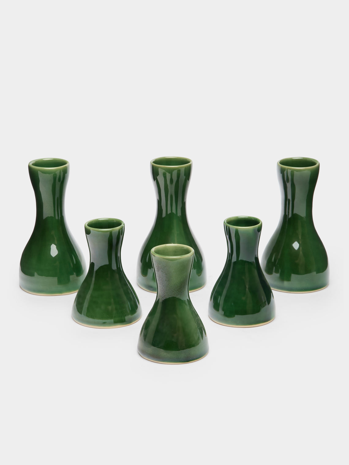 Mervyn Gers Ceramics - Hand-Glazed Ceramic Candle Holders (Set of 6) -  - ABASK - 