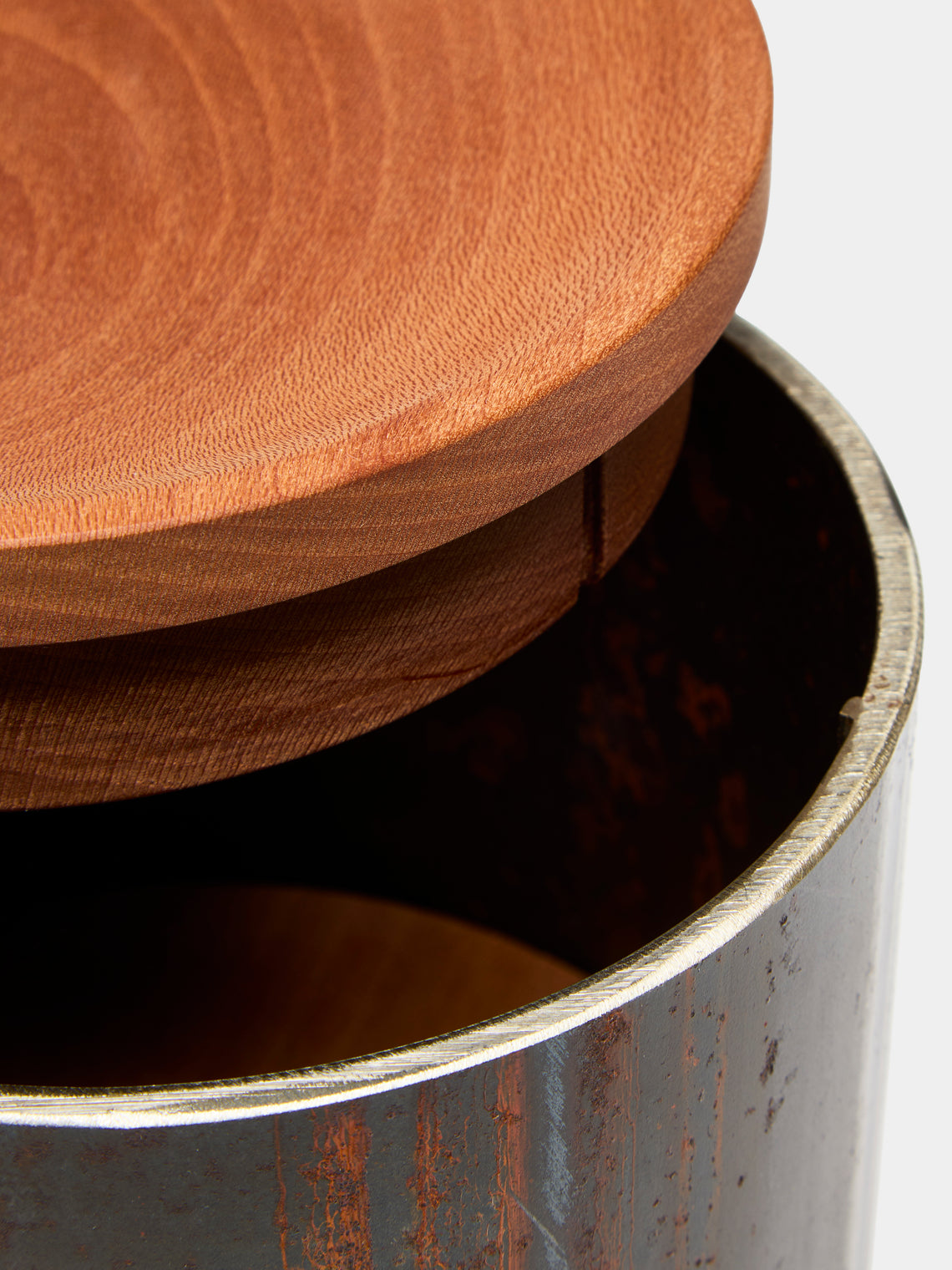 Marisa Klaster - Hand-Turned Wood and Steel Snack Container -  - ABASK