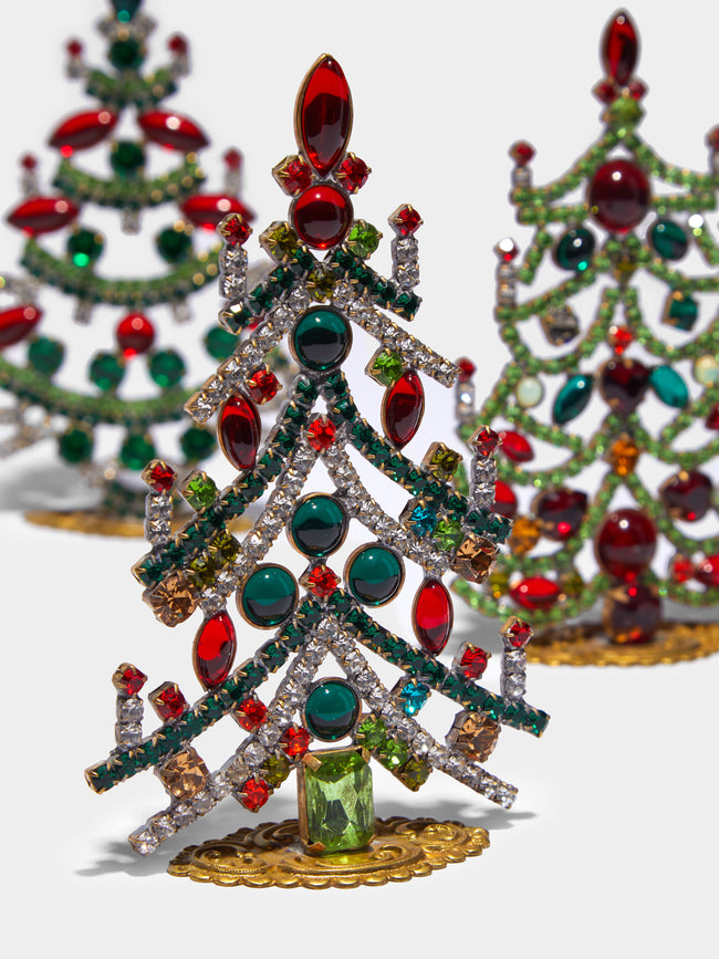 Antique and Vintage - 1930s Czech Jewelled Extra Small Christmas Trees (Set of 3) -  - ABASK