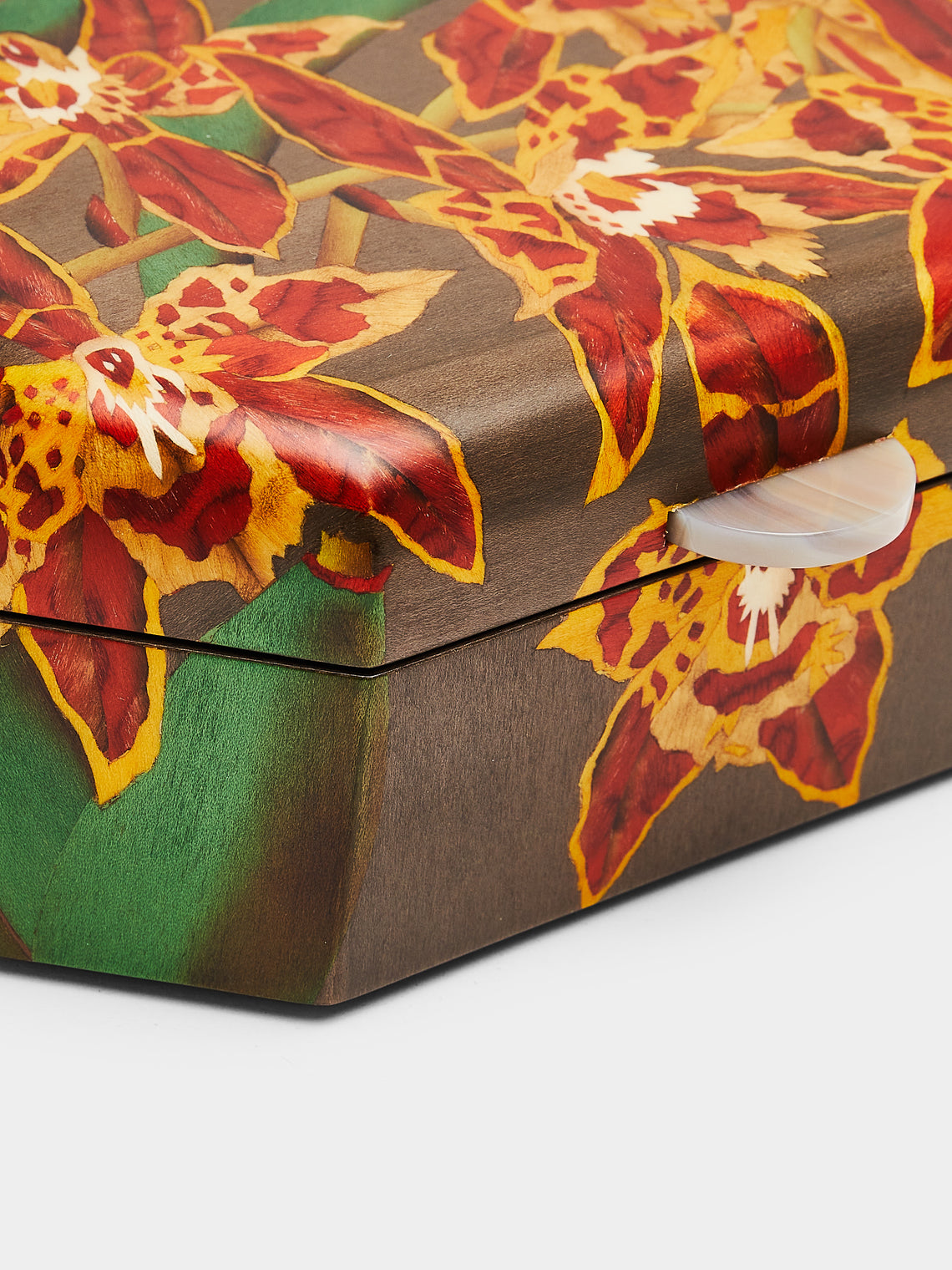 Silvia Furmanovich - Orchids Marquetry Wood Jewellery Box -  - ABASK