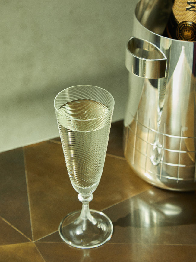 NasonMoretti - Torse Hand-Blown Murano Glass Champagne Flute -  - ABASK