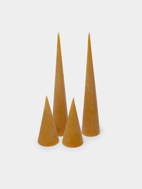 Bzzwax - Beeswax Cone Candles (Set of 4) - Yellow - ABASK - 