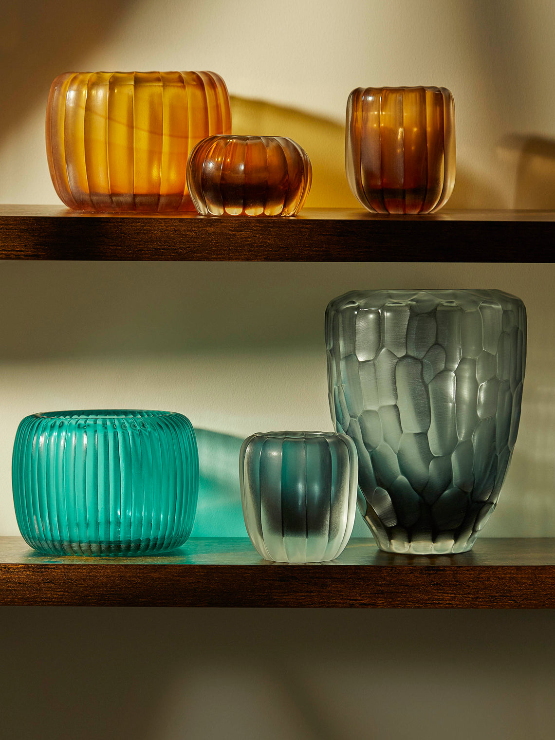 Rullo Oceano Hand-Blown Murano Glass Vase