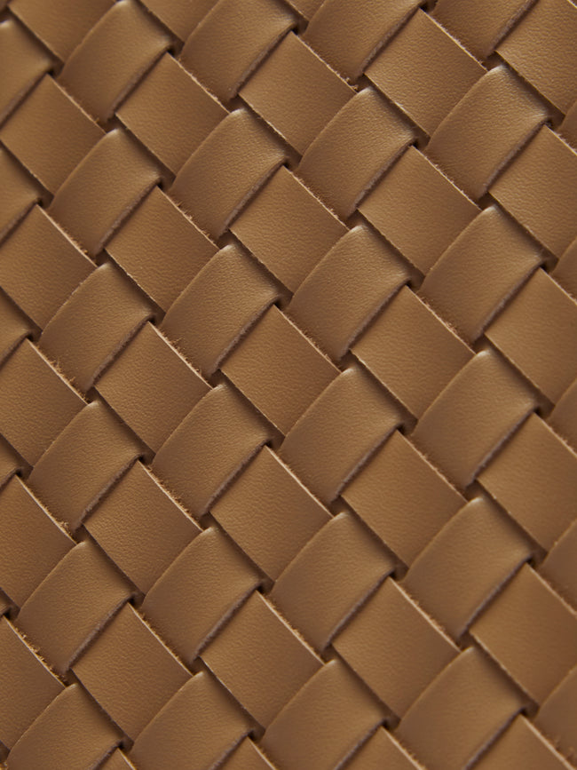 Riviere - Woven Leather Bin -  - ABASK