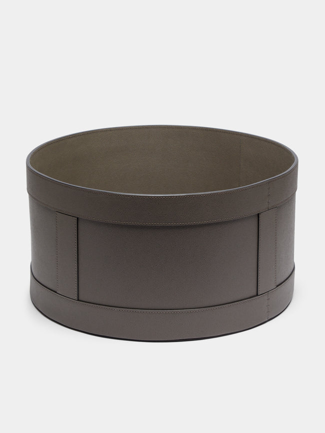 Giobagnara - Leather Circular Storage Basket -  - ABASK