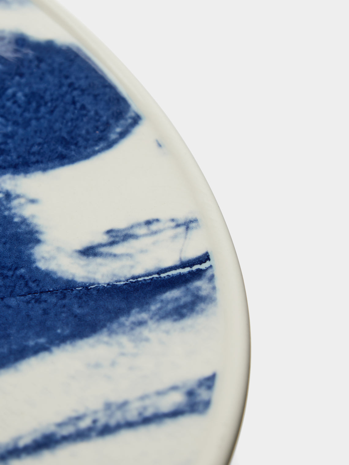 1882 Ltd. - Indigo Storm Ceramic Platter - Blue - ABASK