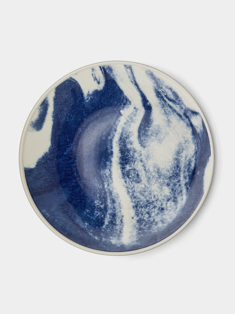 1882 Ltd. - Indigo Storm Ceramic Platter - Blue - ABASK - 