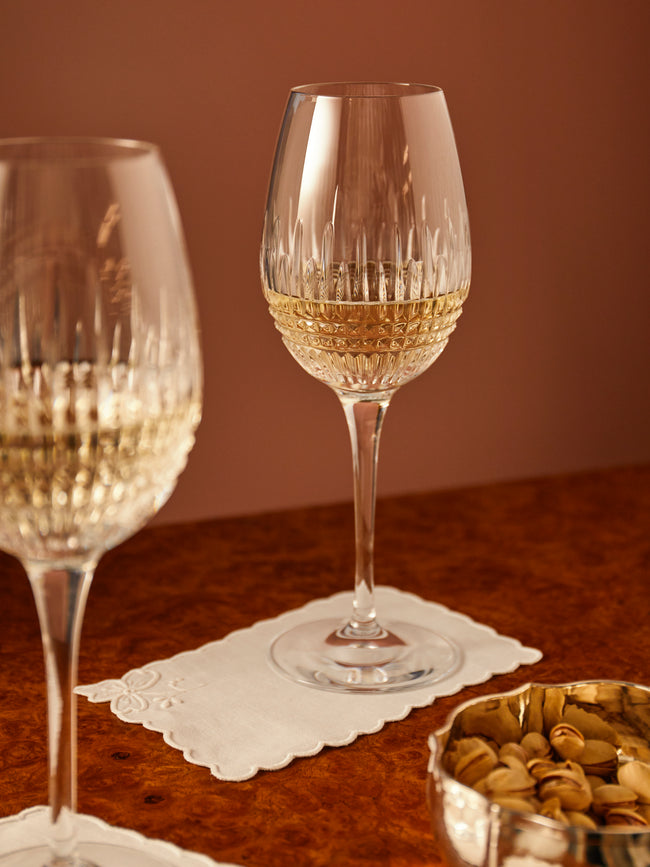 Waterford - Lismore Cut Crystal White Wine Glasses (Set of 2) - Clear - ABASK