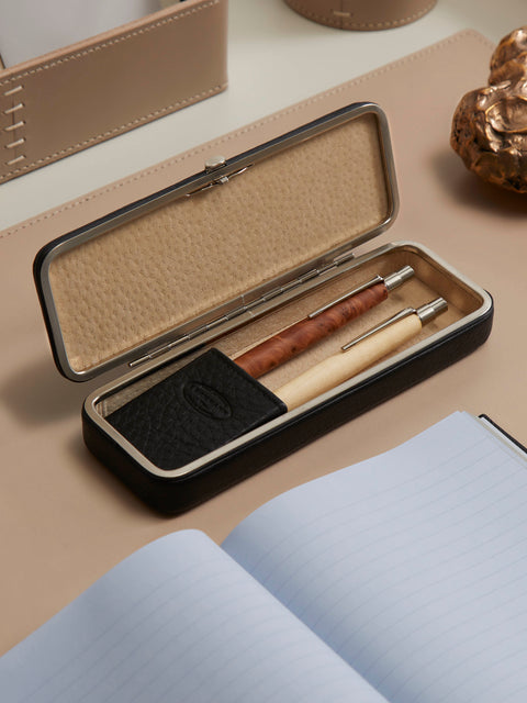 Brown Leather Pencil Case by F. Hammann