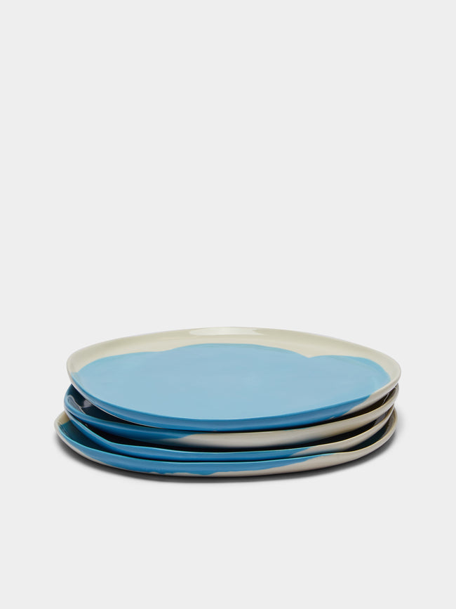 Pottery & Poetry - Hand-Glazed Porcelain Dinner Plates (Set of 4) -  - ABASK