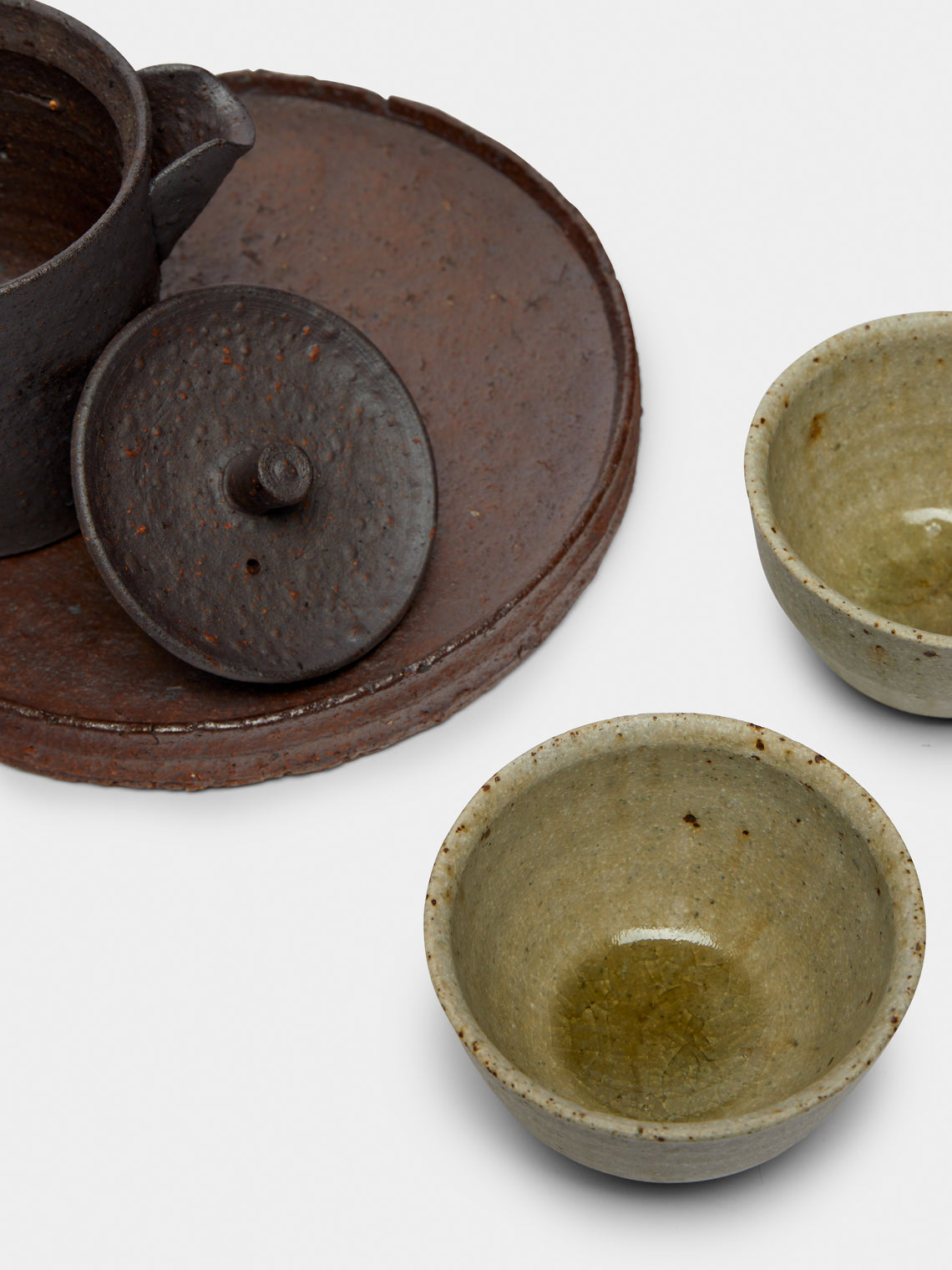 Ingot Objects - Ash-Glazed Ceramic Tea Set - Beige - ABASK