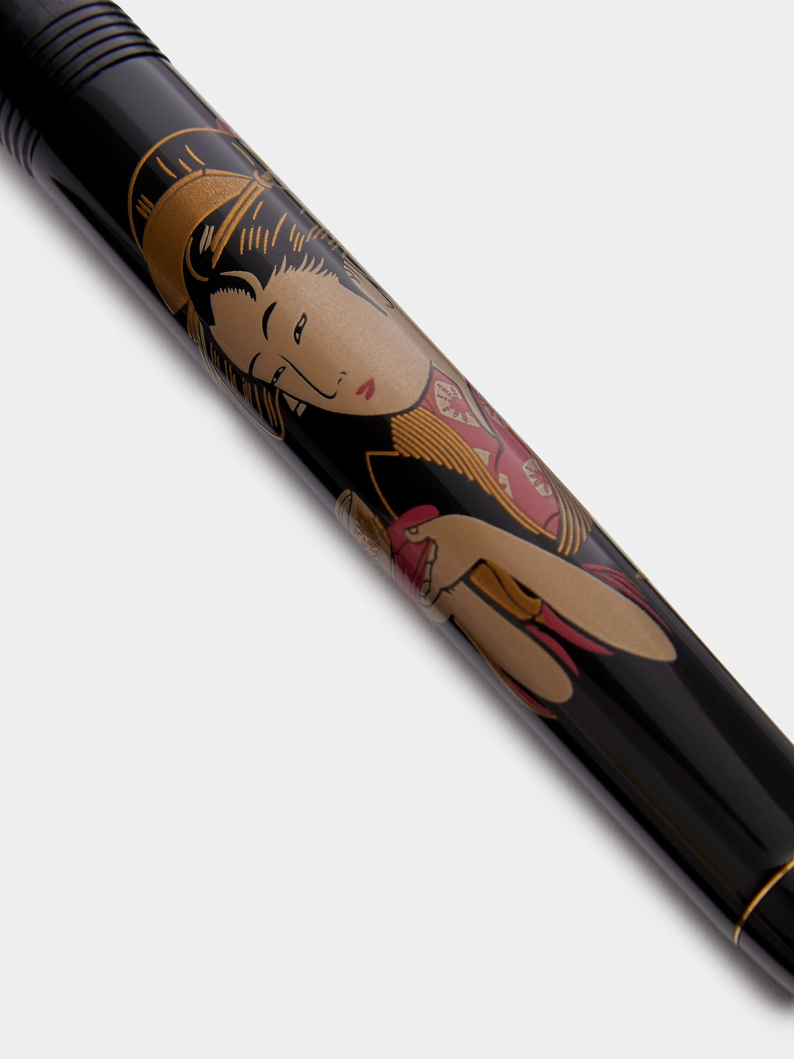Namiki - Okita 'Geisha and Art of Tea' Urushi Fountain Pen - Black - ABASK