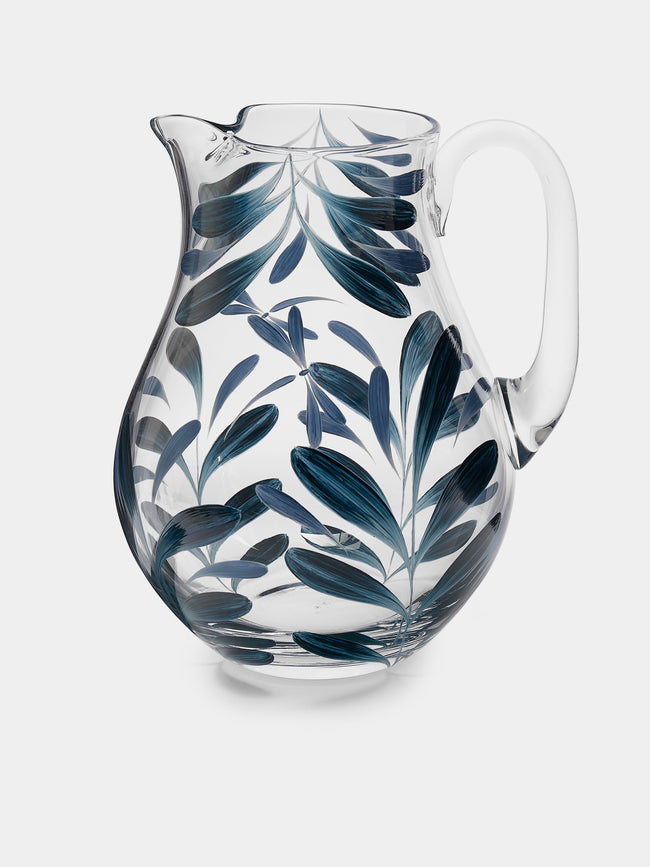 Los Vasos de Agua Clara - Melides Hand-Painted Glass Jug -  - ABASK - 