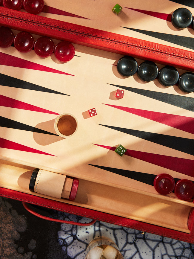 Nick Plant - Wood and Leather Backgammon Set -  - ABASK