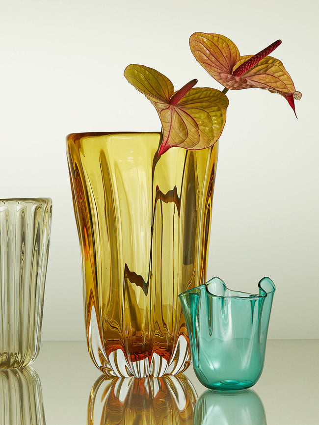 Venini - Fazzoletto Hand-Blown Murano Glass Small Vase -  - ABASK