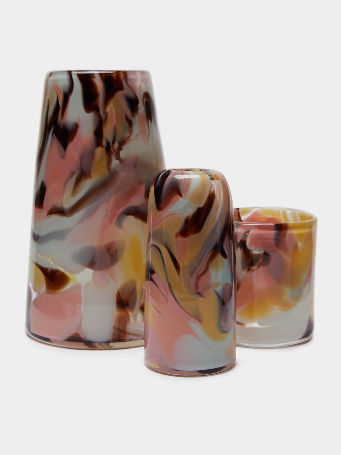 The Glass Studio - Marbled Hand-Blown Glass Bud Vase - Multiple - ABASK