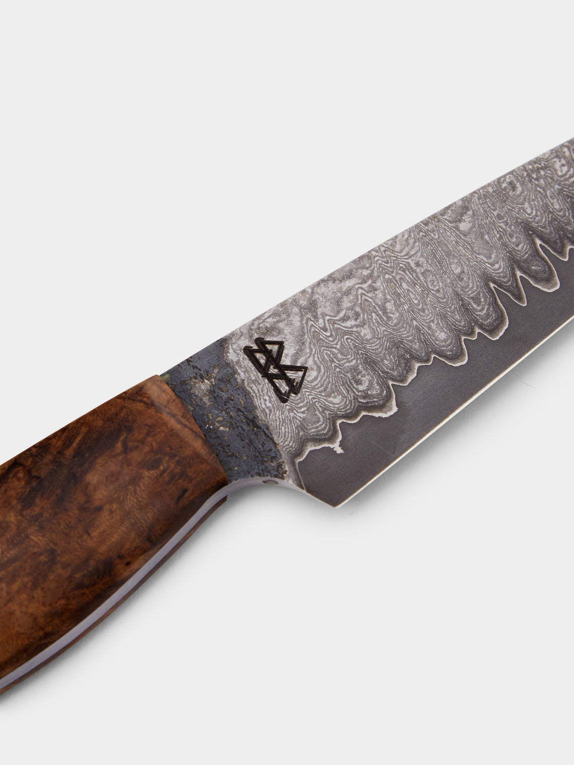 Bodman Blades - Hand-Forged Teak Burl and Damascus Steel Paring Knife -  - ABASK
