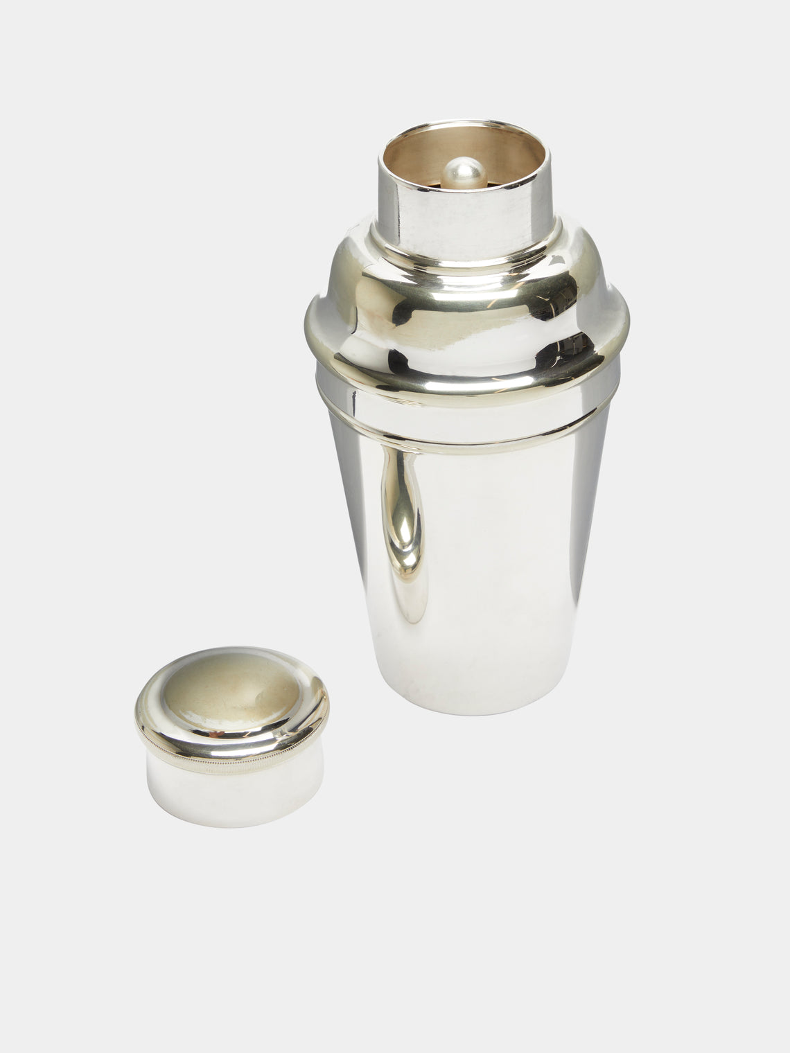 Antique and Vintage - Mid-Century English Silver Plated Cocktail Shaker - Silver - ABASK