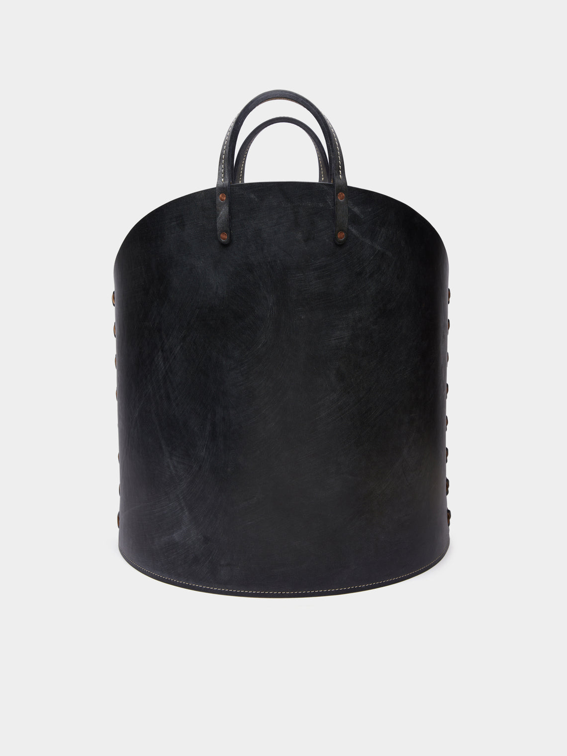 Otis Ingrams - Leather Log Basket - Black - ABASK