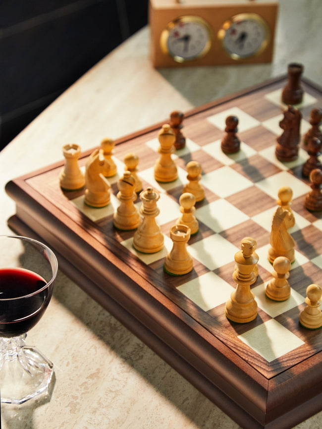 Dal Negro - Limewood Chess and Draughts Set -  - ABASK