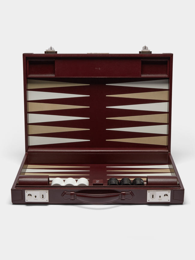 Asprey - Hanover Leather Medium Backgammon Set -  - ABASK - 