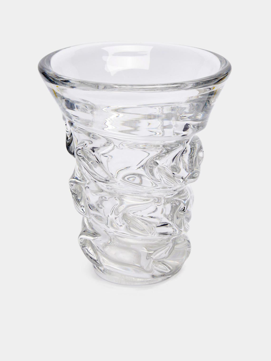 Antique and Vintage - Mid-Century Antonio & Guido Bon for Val Saint Lambert Crystal Vase - Clear - ABASK - 