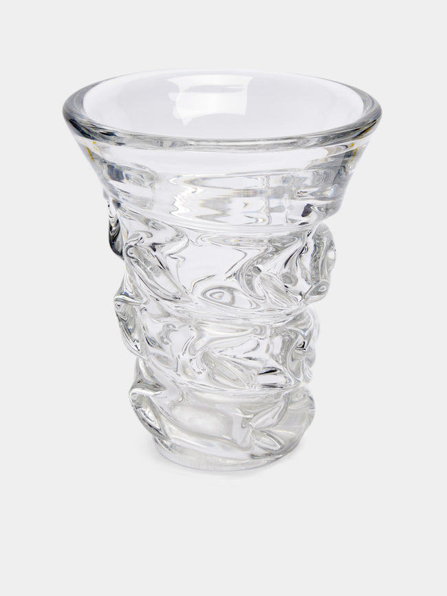 Antique and Vintage - Mid-Century Antonio & Guido Bon for Val Saint Lambert Crystal Vase - Clear - ABASK - 