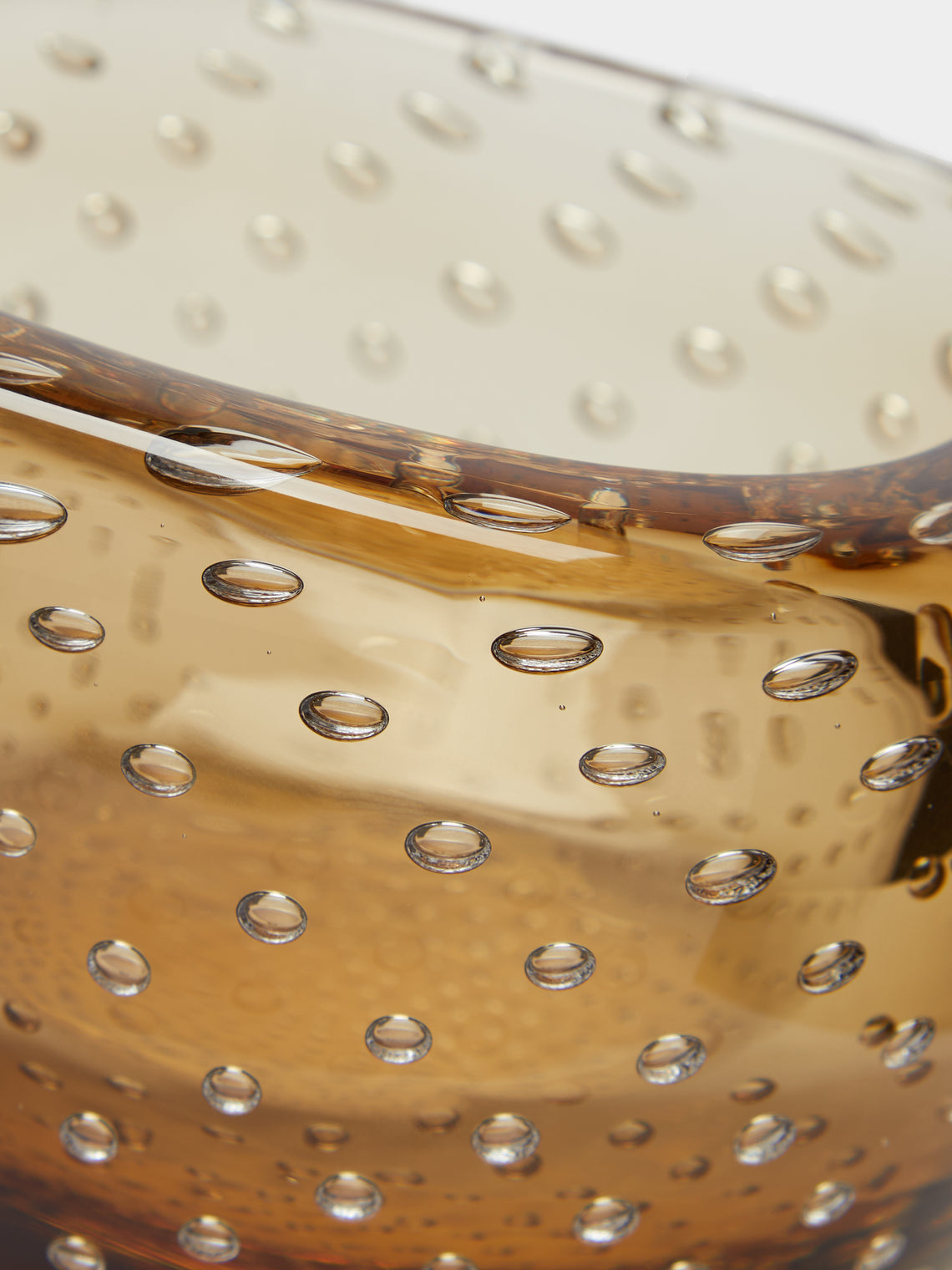 Yali Glass - Vegas Quadrato Hand-Blown Murano Glass Bowl - Brown - ABASK
