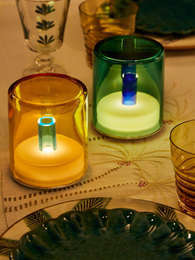 Green Wolf Lighting - Verde I Hand-Blown Murano Glass Portable Table Light -  - ABASK