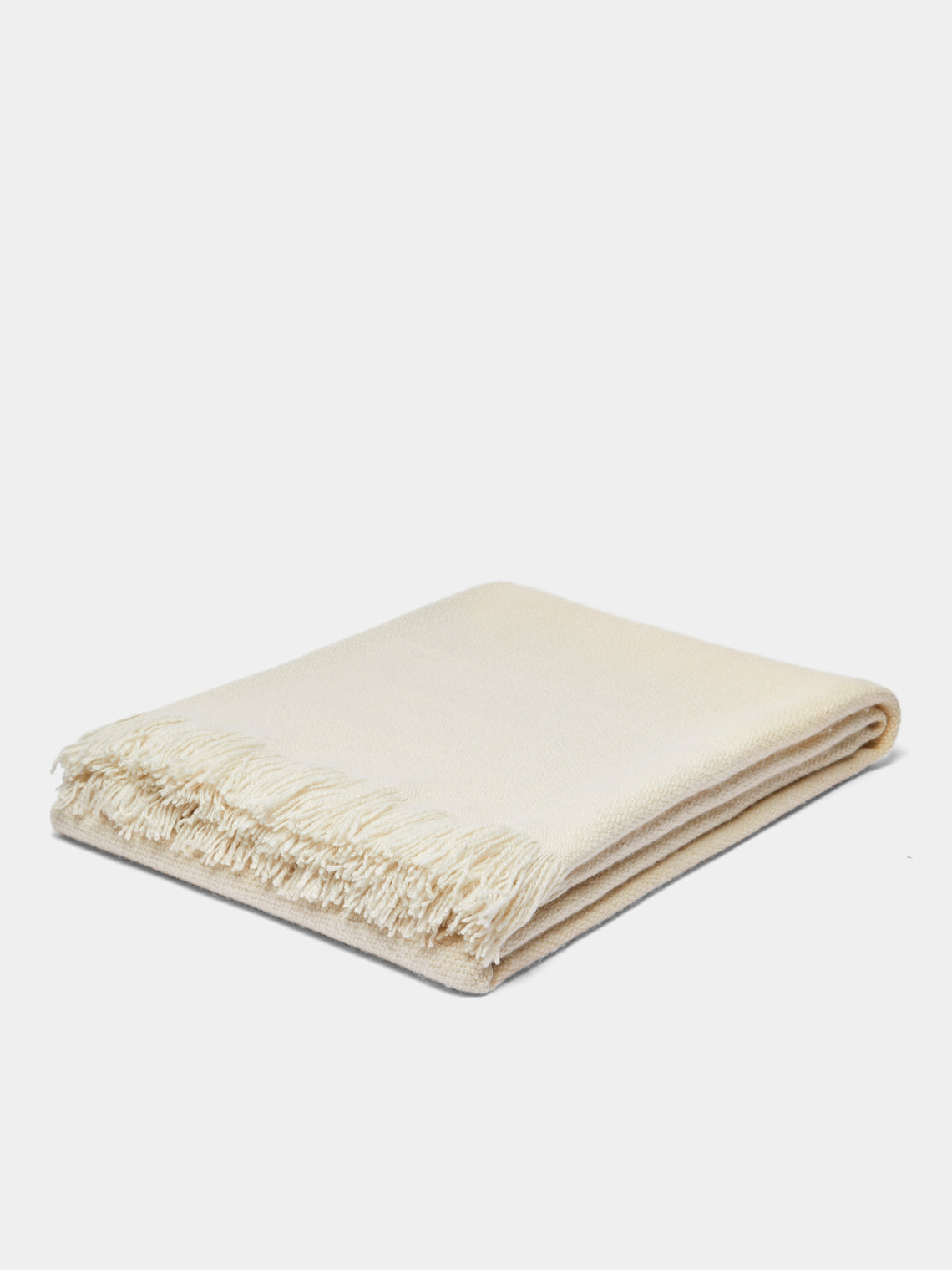 Denis Colomb - Handspun Cashmere Blanket - Cream - ABASK