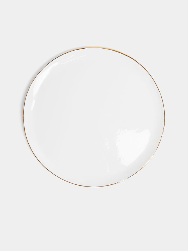 Feldspar - Hand-Painted 24ct Gold and Bone China Dinner Plates (Set of 4) -  - ABASK - 