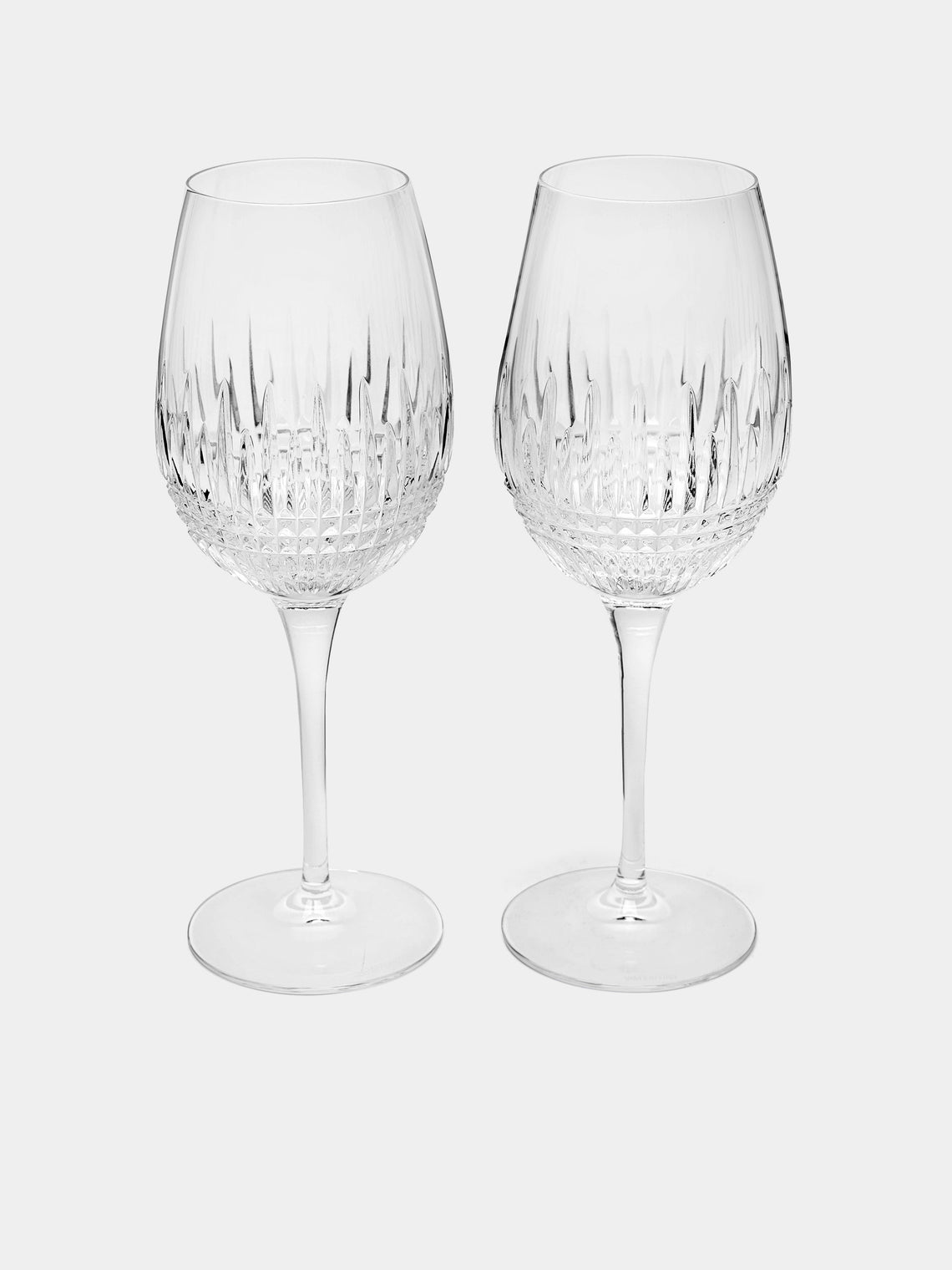 Waterford - Lismore Cut Crystal White Wine Glasses (Set of 2) - Clear - ABASK