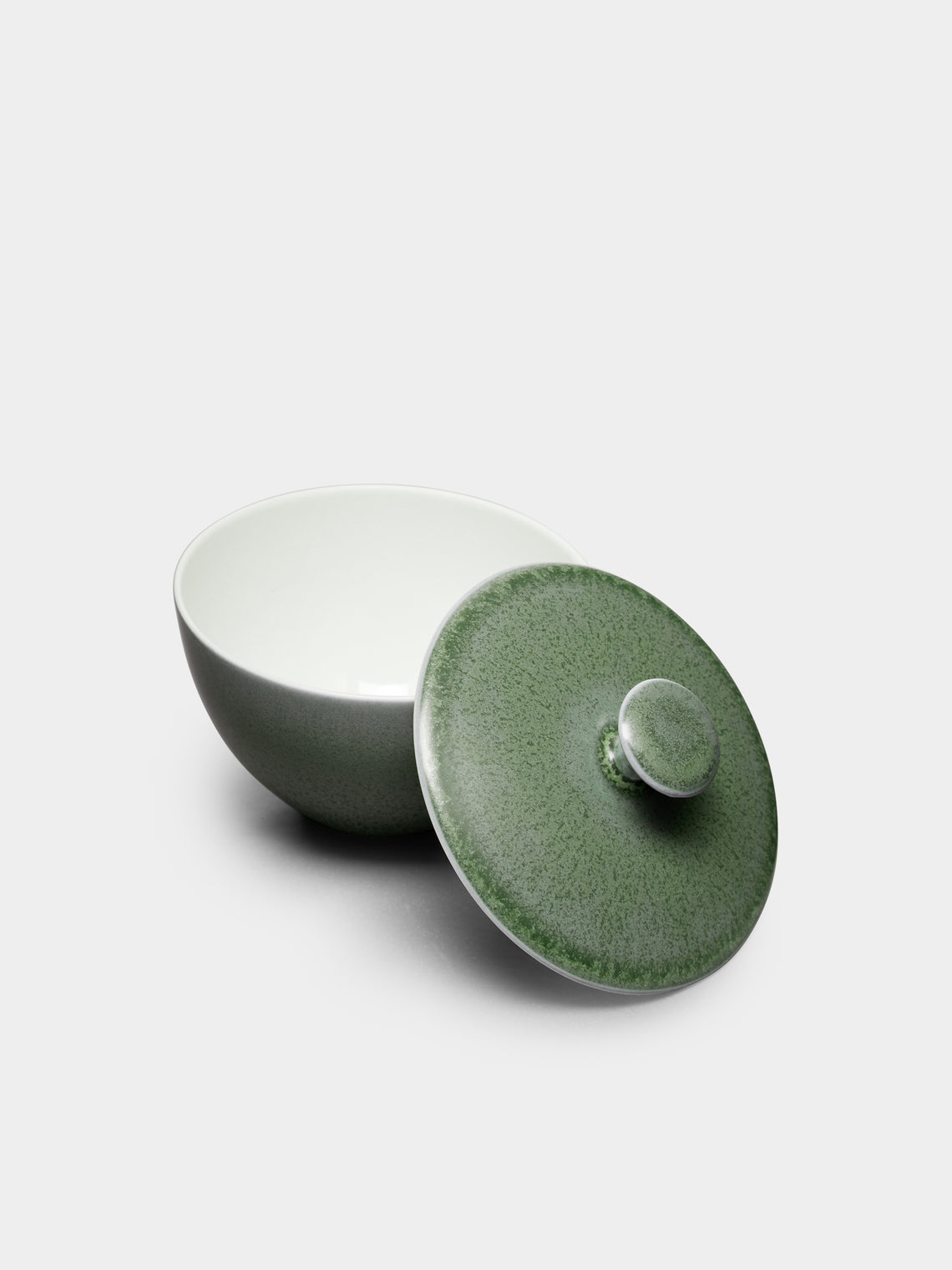 Jaune de Chrome - Todra Porcelain Sugar Bowl - Green - ABASK