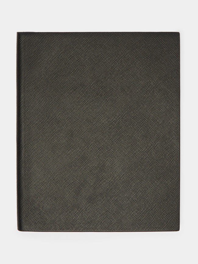 Smythson Black Piece of Cake Chelsea Notebook in Black