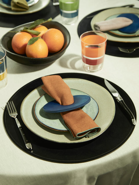 Peter Speliopoulos Projects - Hand-Stained Leather Placemats (Set of 4) -  - ABASK