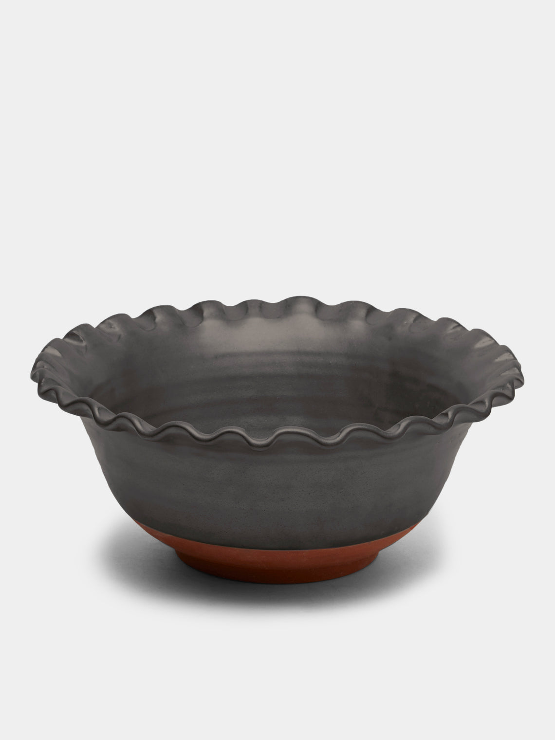 Perla Valtierra - Hand-Glazed Ceramic Large Serving Bowl - Black - ABASK - 