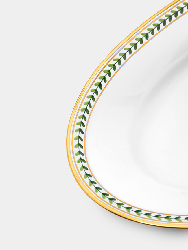 Augarten - Leafed Edge Hand-Painted Porcelain Large Serving Platter -  - ABASK