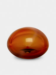 Giberto - Hand-Blown Murano Glass Paperweight - Orange - ABASK - 