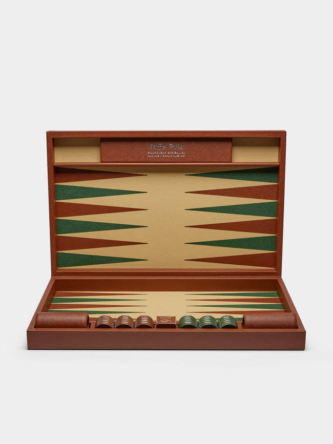 Geoffrey Parker - Leather Competition Backgammon Set -  - ABASK - 