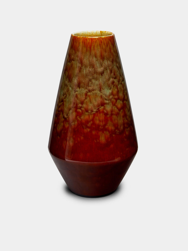 Antique and Vintage - 1950-1970 Fat Lava Vase - Brown - ABASK - 