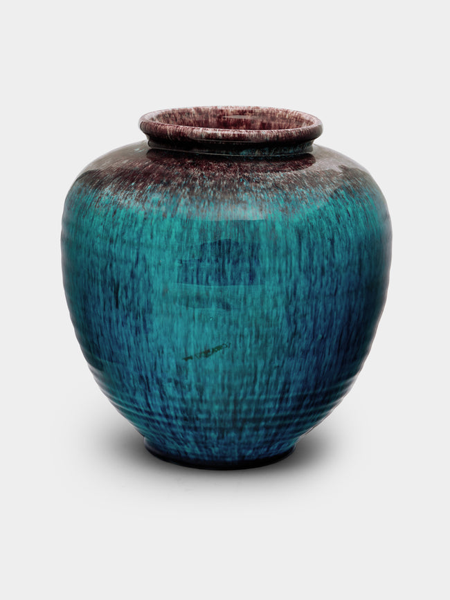 Antique and Vintage - 1950-1970 Turquoise Accolay Vase - Blue - ABASK - 