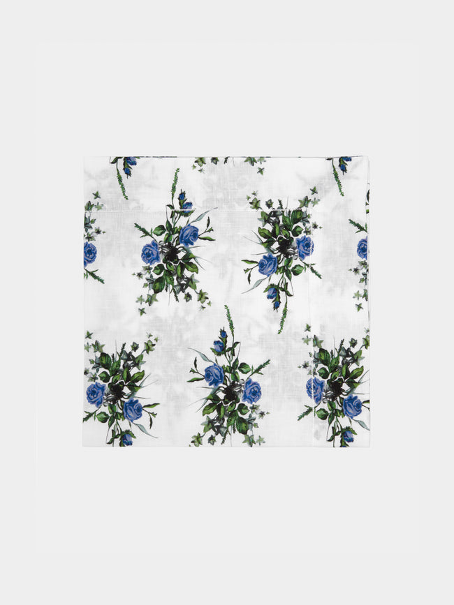 Emilia Wickstead - Linen Floral Napkins (Set of 4) - Light Blue - ABASK - 