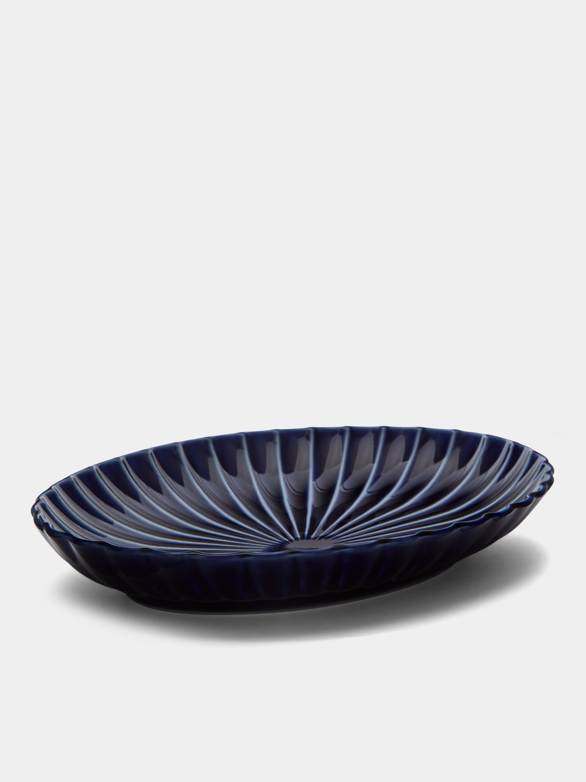 Kaneko Kohyo - Giyaman Urushi Ceramic Oval Platter - Blue - ABASK